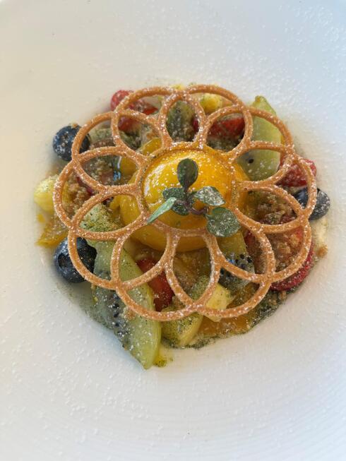 （＋￥660）Salade de fruits, sorbet mangue
